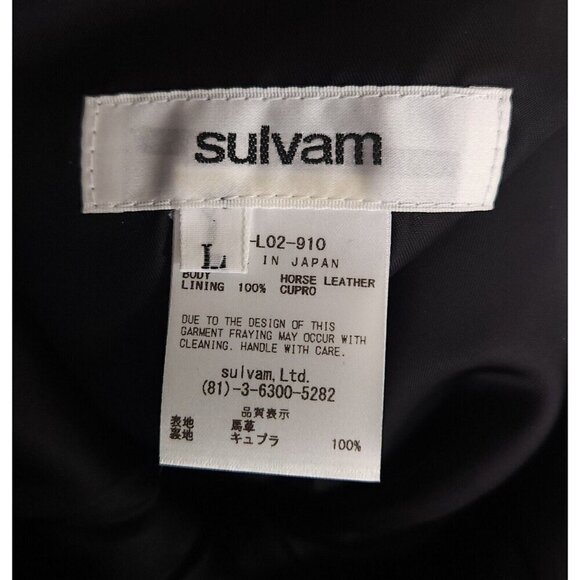 Sulvam Scars Horce Leather Trousers Japan 3 S Black Horse - Picture 9 of 16